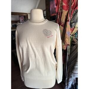 MSRP $88 Ladies Aqua Crewneck Sweater